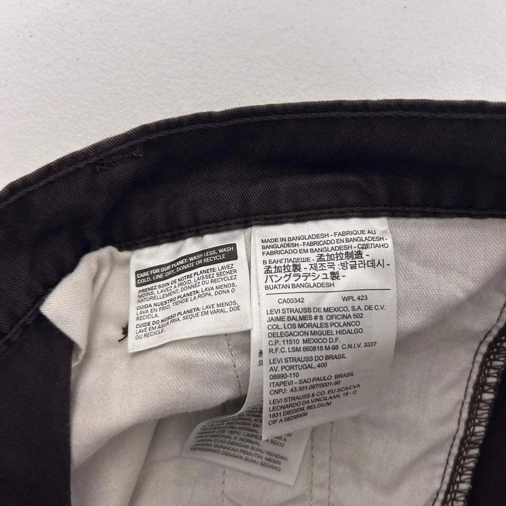 Levi Strauss Cargo Jogger Mens 38x32 (fit 38x29) Brown Tapered Utility Pants
